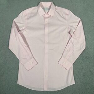 Peter Manning Shirt Mens 3 Pink‎ Slim Fit Button Up Cotton Casual Long Sleeve